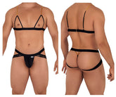 Ensemble Harnais-Jockstrap CandyMan 99582 Couleur Noir